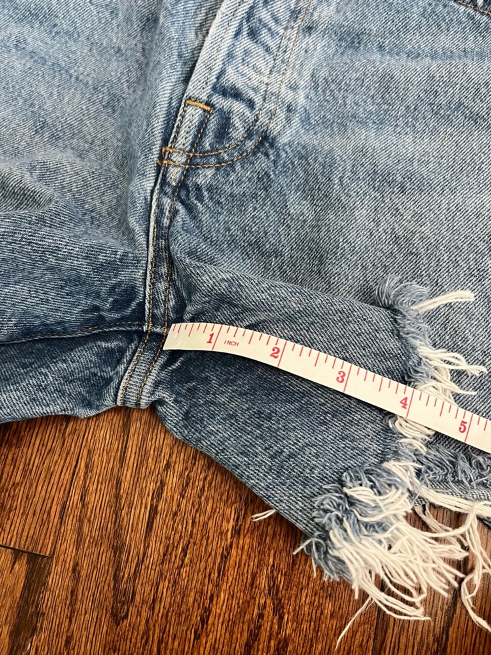 Agolde Parker Long Denim Shorts - Picture 8 of 8